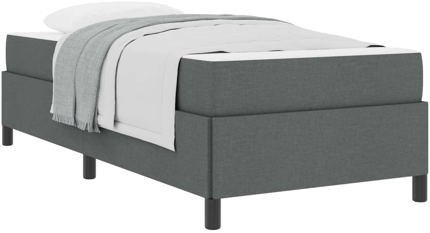 vidaXL Boxspringbett Dunkelgrau 100 x 200 cm Stoff 3398837 Bild 1