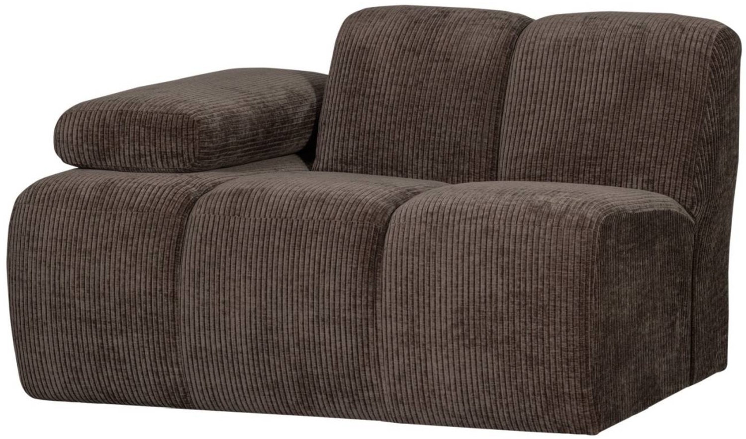 Modulsofa Mojo Flachcord 1er Arm-Links, Braun Bild 1