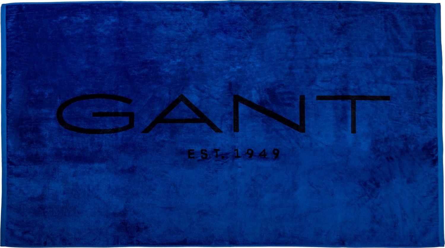 GANT Strandtuch - GANT EST. 1949 BEACH TOWEL, Duschtuch, Frottee Dunkelblau 100x180cm Bild 1