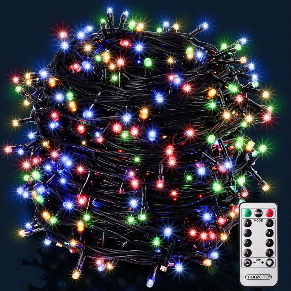 monzana Lichterkette, 200/400/600 LEDs warmweiß/kaltweiß/bunt Weihnachtsbaum Bild 1