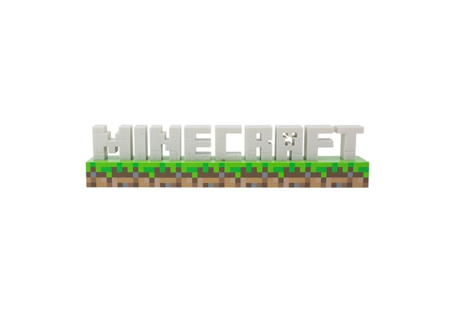 Paladone Minecraft Logo Licht - Batterie oder USB-betrieben - 2 Lichtmodi - Offiziell lizenzierte Ware, mehrfarbig Bild 1