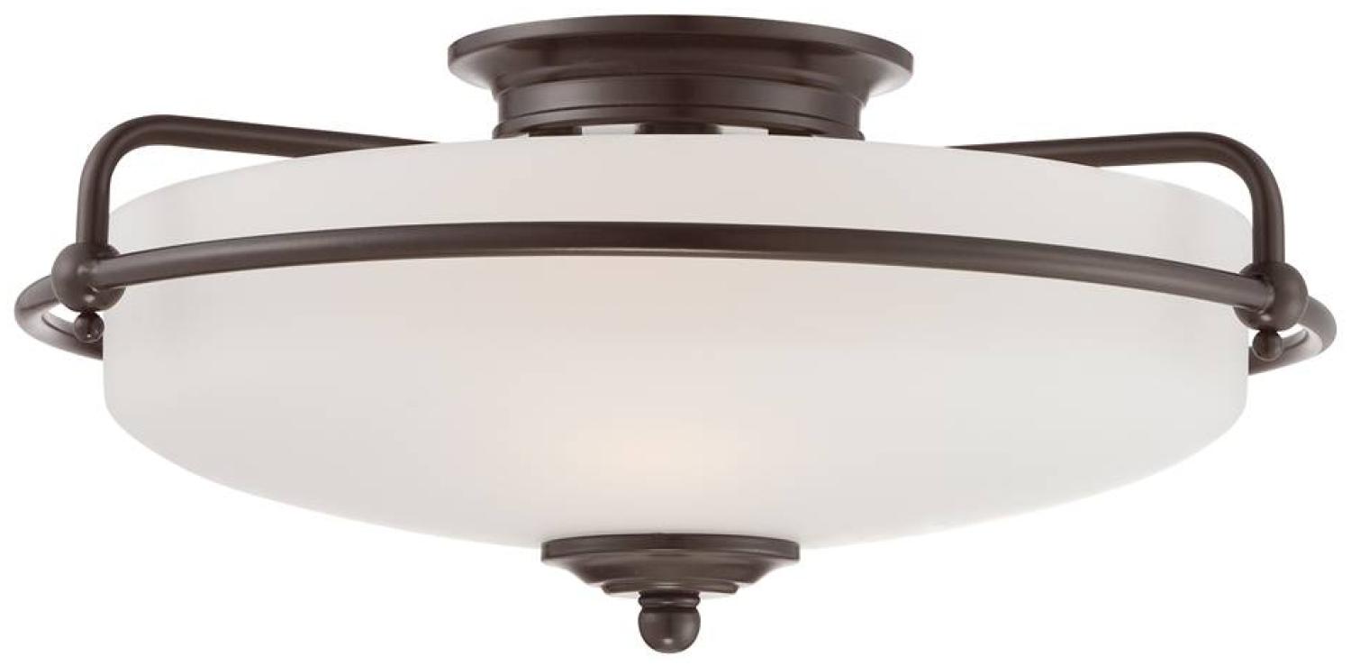 Elstead Lighting Griffin Deckenleuchte Bronze Glas opal Bild 1