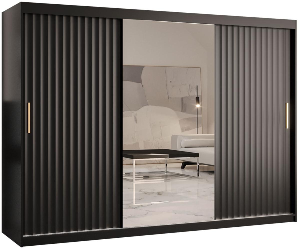 Kleiderschrank Kirtan Wave 2 250 (Farbe: Schwarz, Größe: 250 cm) Bild 1