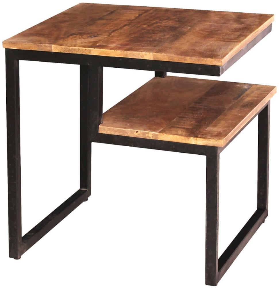 SIDNEY Couchtisch Mangoholz Metall Natur Schwarz Bild 1