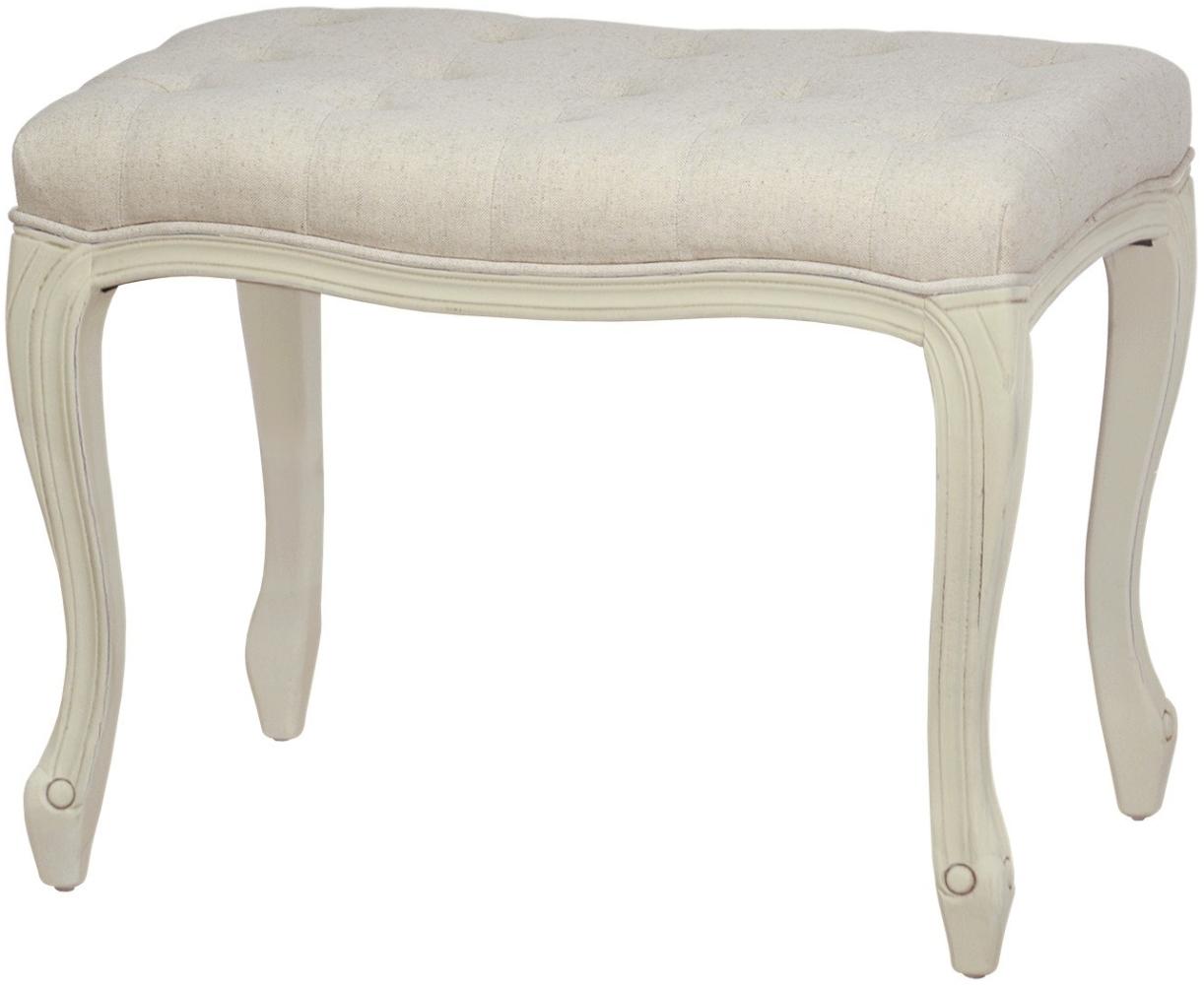 Livin Hill Sitzhocker Polstermöbel Creme, cremefarbener Stoff TA091A Bild 1