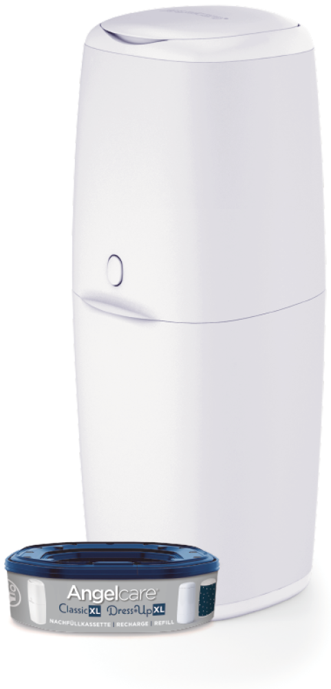 Angelcare Windeleimer Classic XL | komfortabel | Nachfüllkassette mit optimalen Geruchsschutz | 7-schichtige antibakterielle Folie | Fassungsvermögen bis zu 57 Windeln, Größe:1 Nachfüllkassette Bild 1