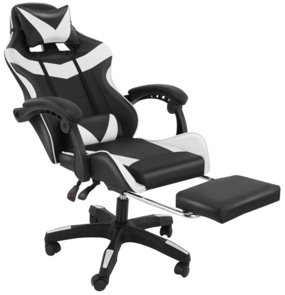 WILGOON Gaming-Stuhl Gaming Chair Ergonomischer Bürostuhl mit Fußstütze, Kopfstütze, Gamer Stuhl mit Lendenkissen,Maximale Belastung 150 kg,360° drehbar Bild 1