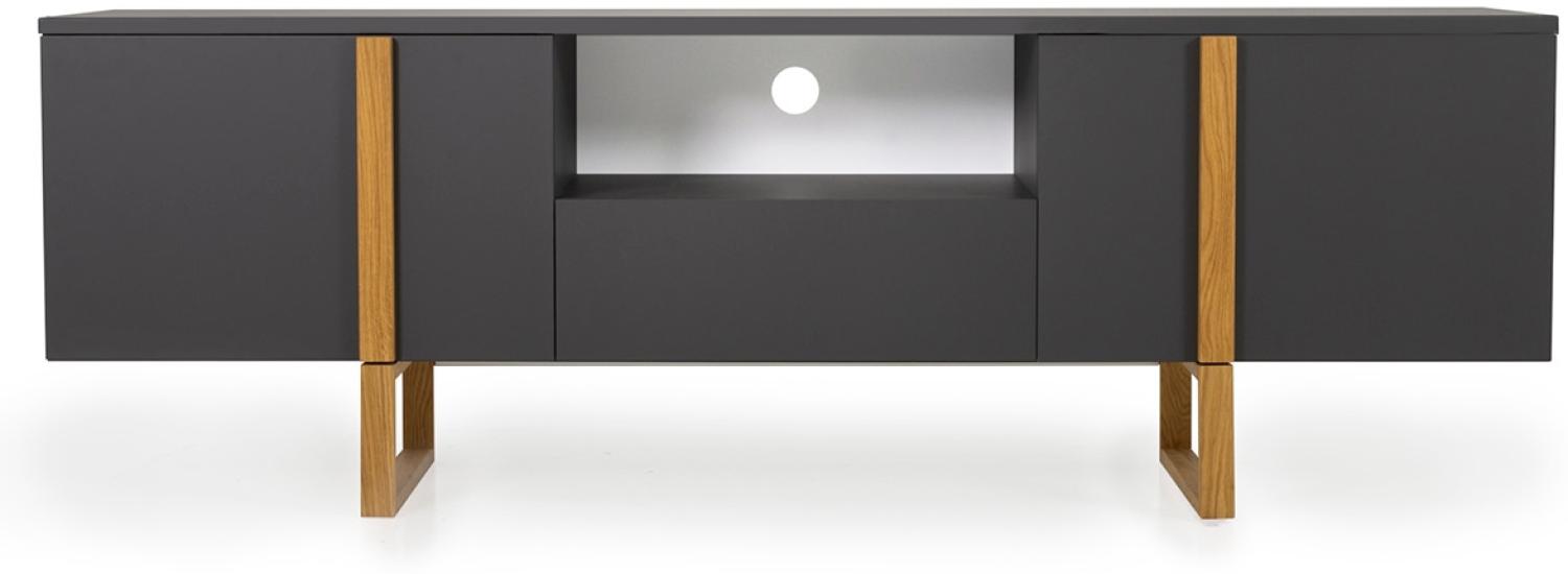 TV - Board 'Lillehammer' - Schwarz/ Eiche Bild 1