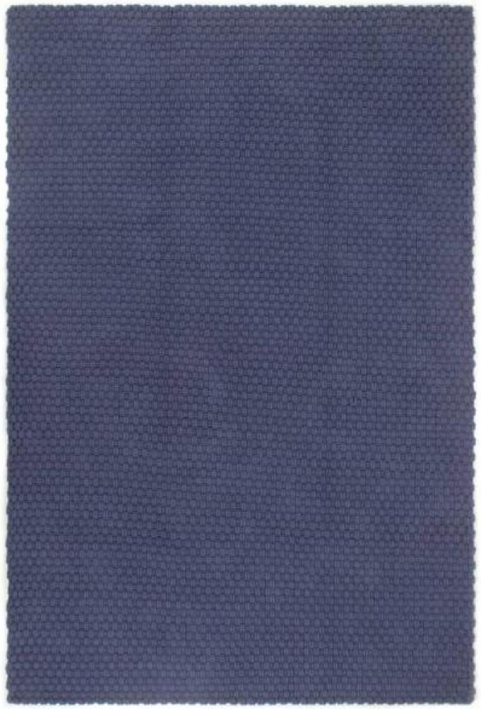 vidaXL Teppich Rechteckig Marineblau 200x300 cm Baumwolle 345129 Bild 1