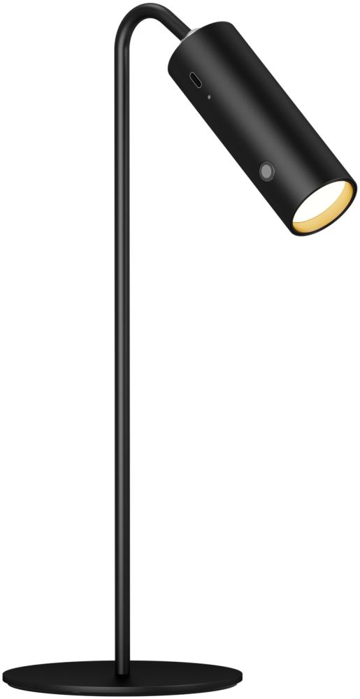 EMKE LED Tischlampe kabellos, 6-in-1 Wiederaufladbare Tischlampen, dimmbar, mit Touch LED, schwarz, Tischlampe Outdoor, 3 Farbmodi, 360° einstellbare magnetische Wandleuchte, USB-C, Schwarz Bild 1