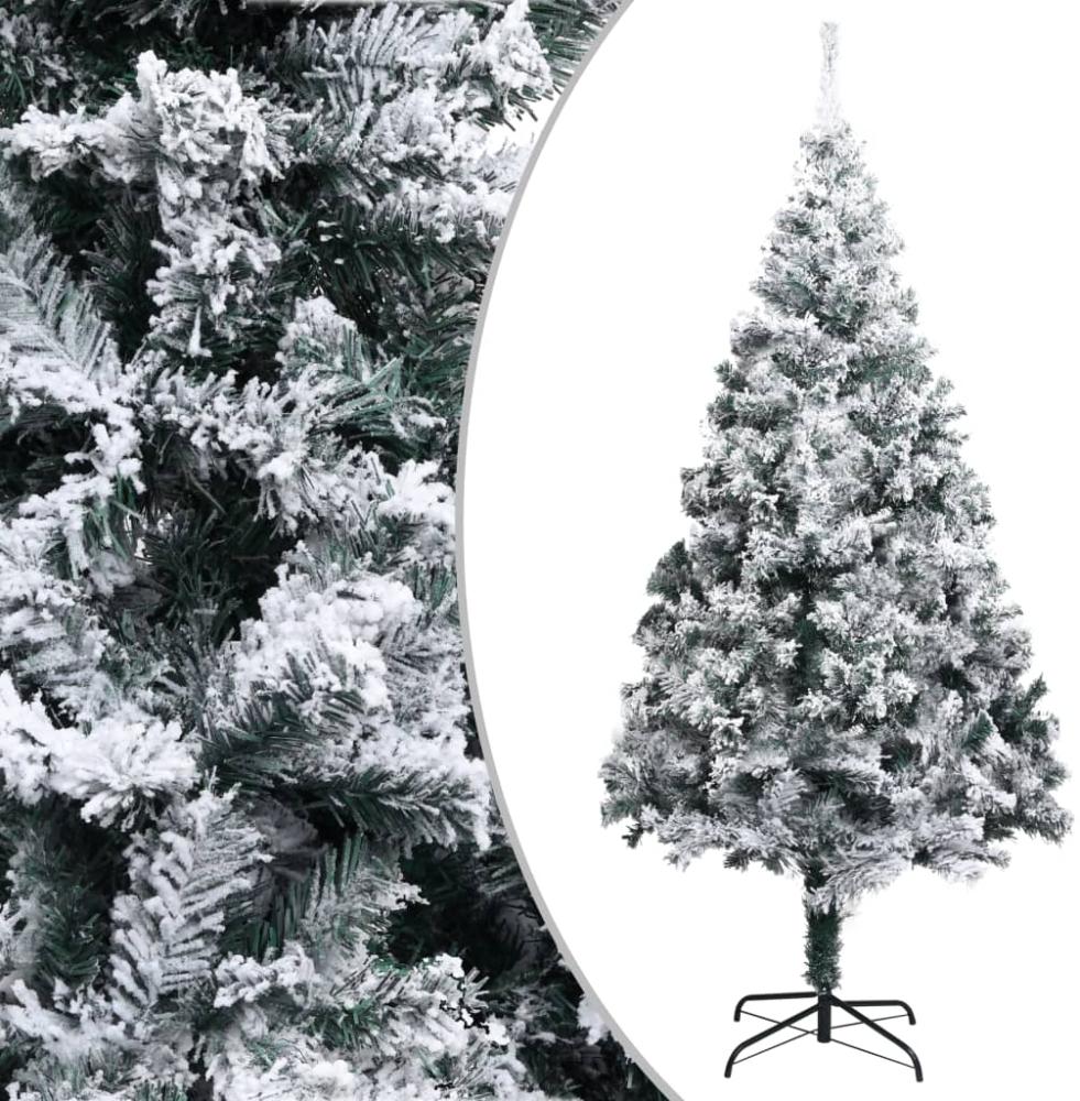 vidaXL Künstlicher Weihnachtsbaum mit Schnee Grün 240 cm PVC 320966 Bild 1