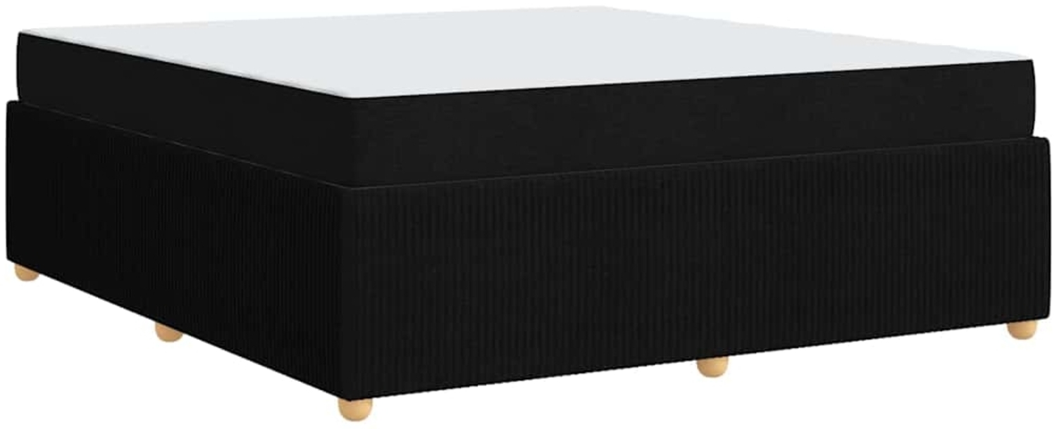 vidaXL Bettrahmen mit Matratze Schwarz 180 x 200 cm Stoff 3398420 Bild 1