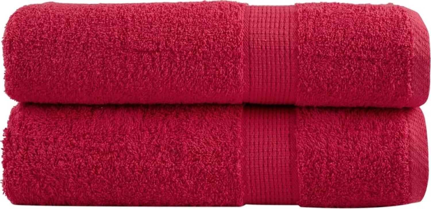 vidaXL Premium-Handtücher SOLUND 2 Stk. Rot 50x100 cm 600 g/m² 137401 Bild 1