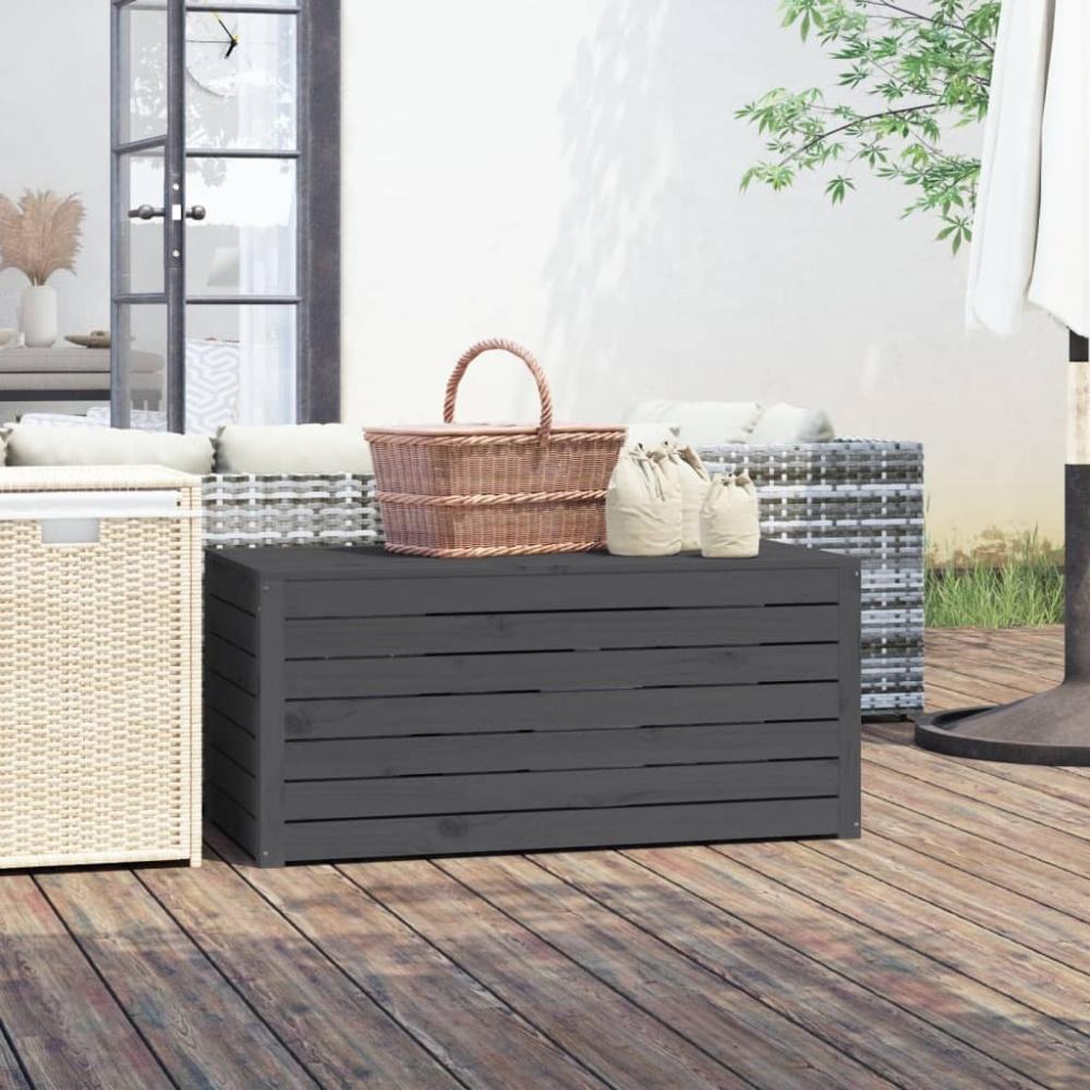 vidaXL Gartenbox Grau 101x50,5x46,5 cm Massivholz Kiefer 823950 Bild 1