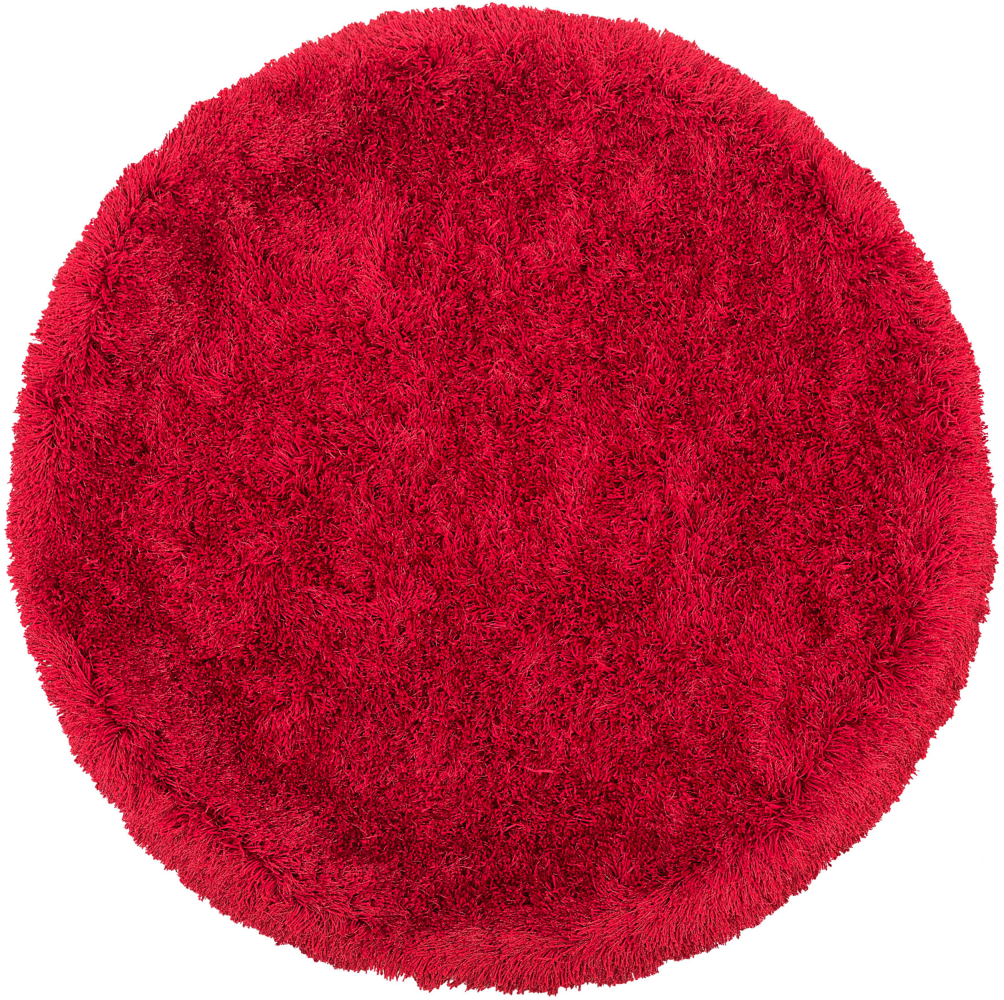 Teppich rot ⌀ 140 cm Shaggy CIDE Bild 1