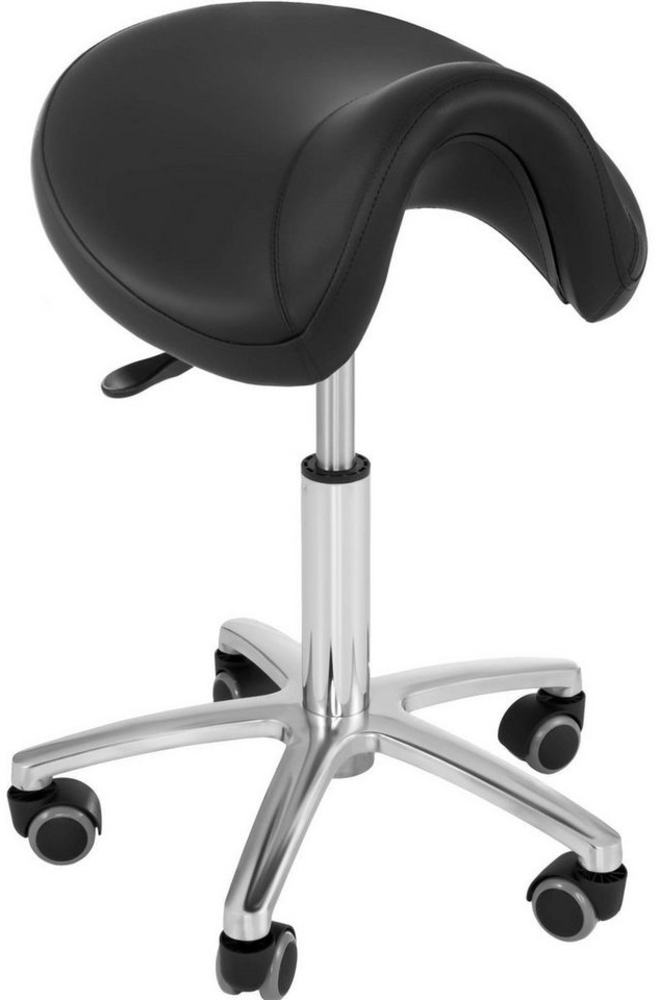 Physa Drehstuhl Sattelhocker Rollhocker Arbeitshocker Kosmetikhocker schwarz Bild 1