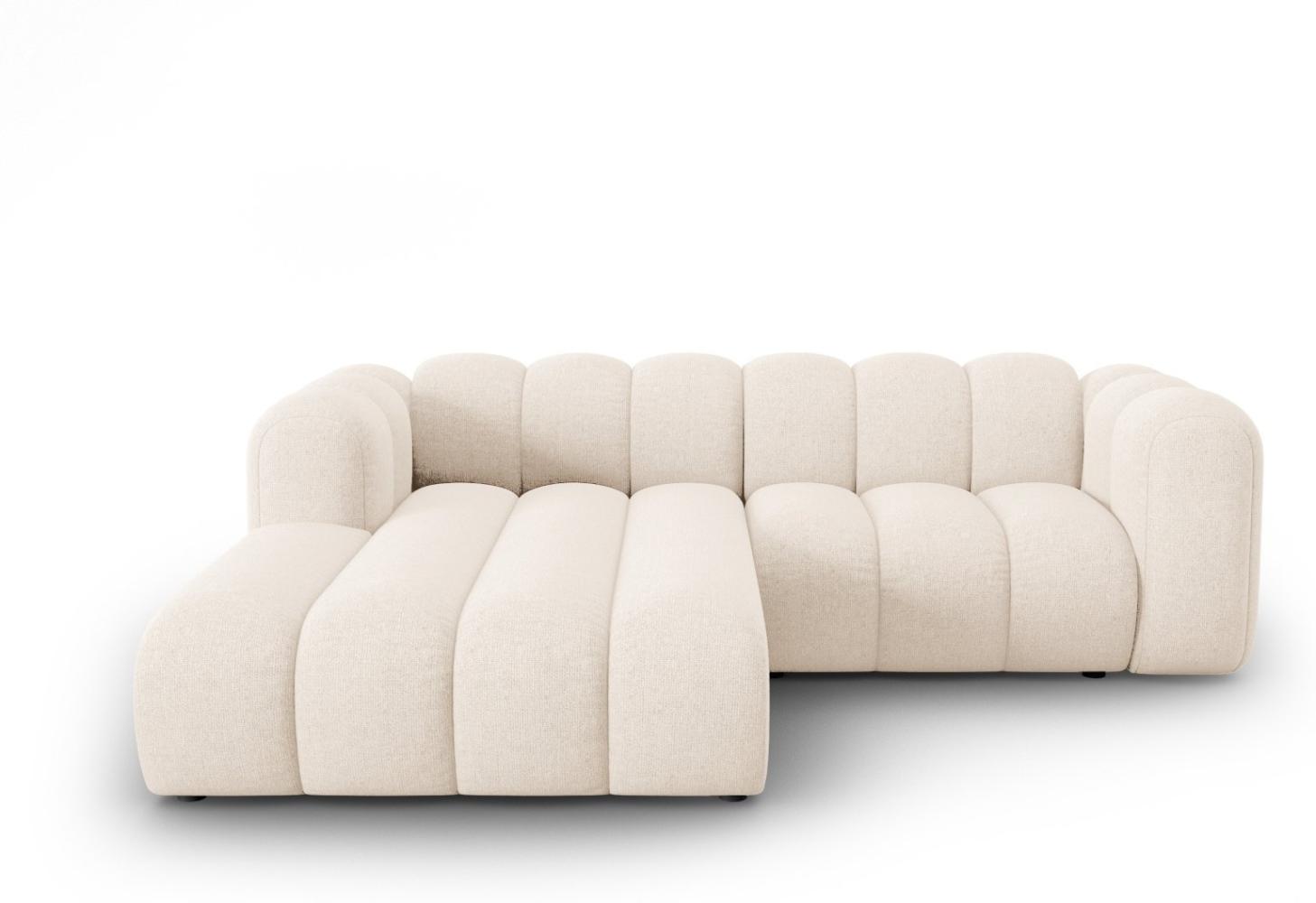 Micadoni Modulares Ecksofa Lupine 3-Sitzer Links Chenille Helles Beige Bild 1