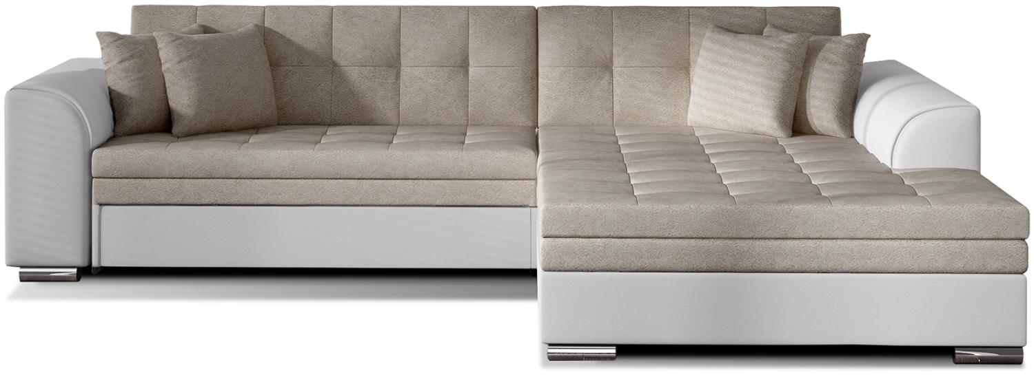 ELTAP 'Sorento', Ecksofa, Eckcouch, Beige / Off-White, 78 x 194 x 295 cm, Rechts Bild 1