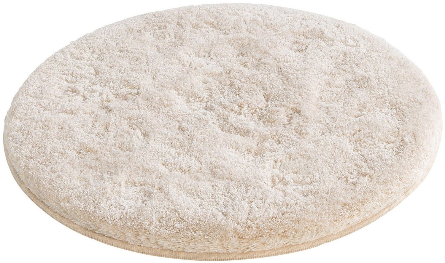 Grund Badematte Melos, Badvorleger, Badezimmer Teppich, sehr weich, Höhe 27 mm, rutschhemmend beschichtet, fußbodenheizungsgeeignet, Kunstfaser, rund, melierte Optik, sehr weicher Flor, Melange-Effekt, Made in Europe Bild 1