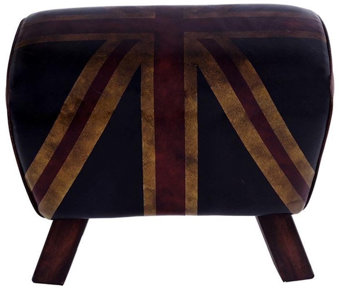 Fußhocker Buck Union Jack Leder Vintage-Cigar Bild 1