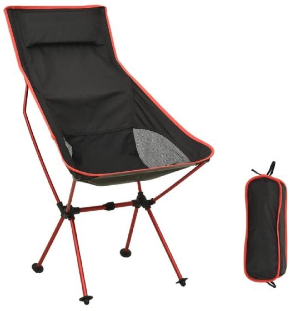 vidaXL Klappbarer Campingstuhl PVC und Aluminium Schwarz 310542 Bild 1