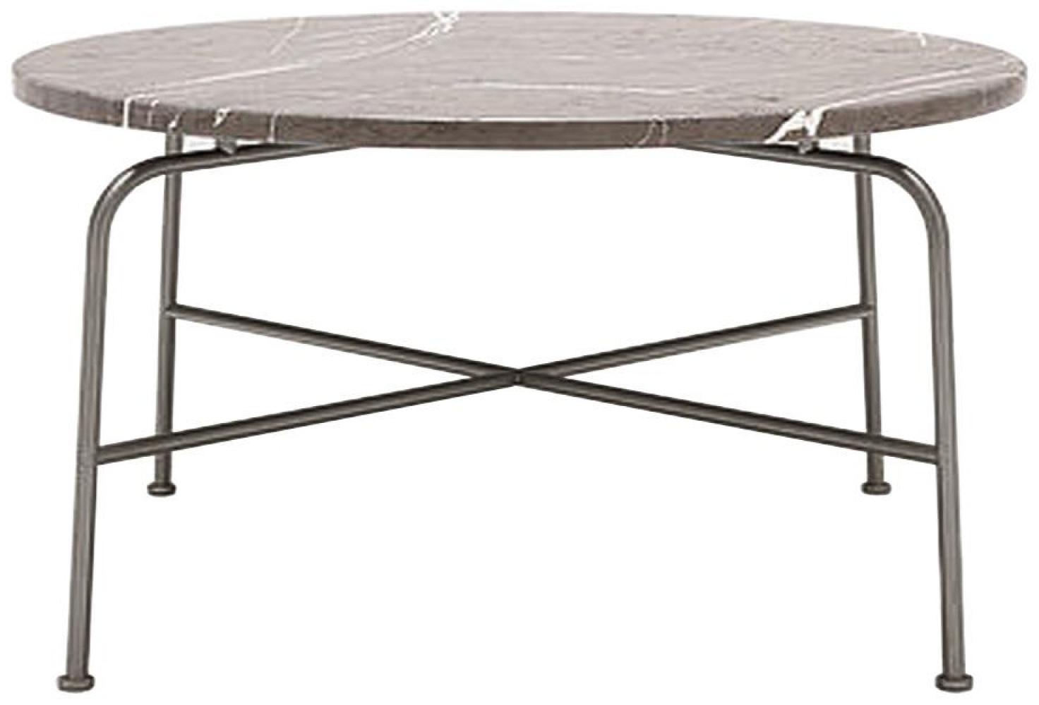 ROLF BENZ Couchtisch 947 Naturstein Stahl schwarz ø80 cm Bild 1