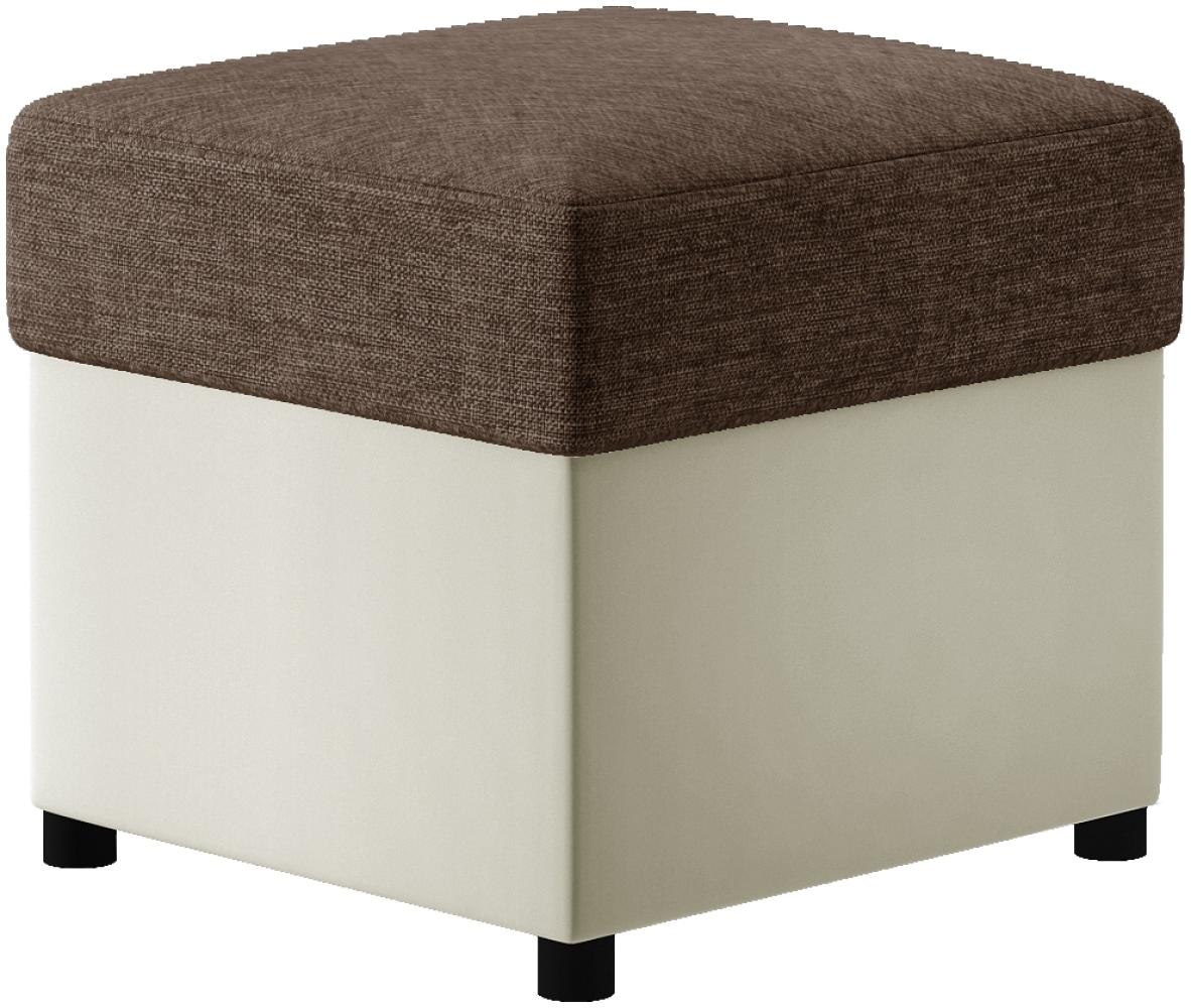 Pouf R3, Fußhocker, Braun Bild 1