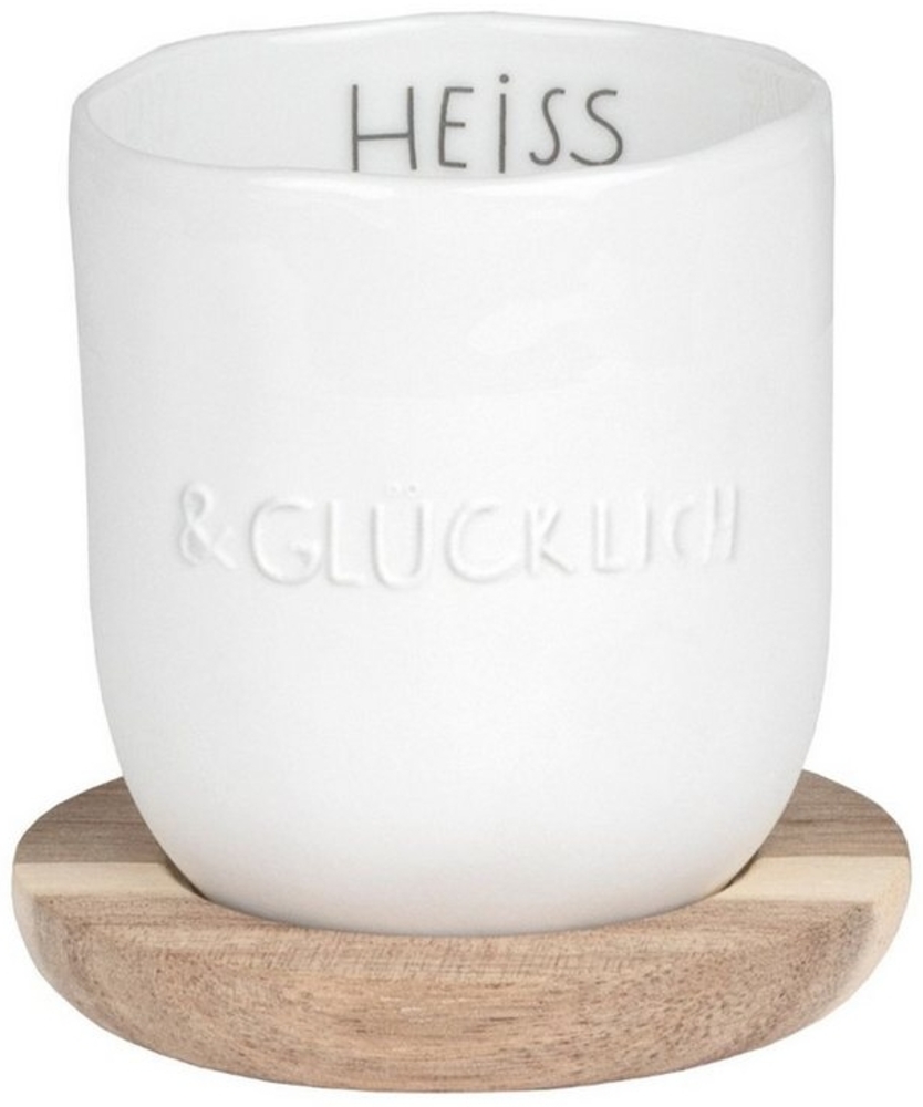 Dining Breakfast kleiner Becher "Heiss & Glücklich" 100 ml - Räder Design Bild 1