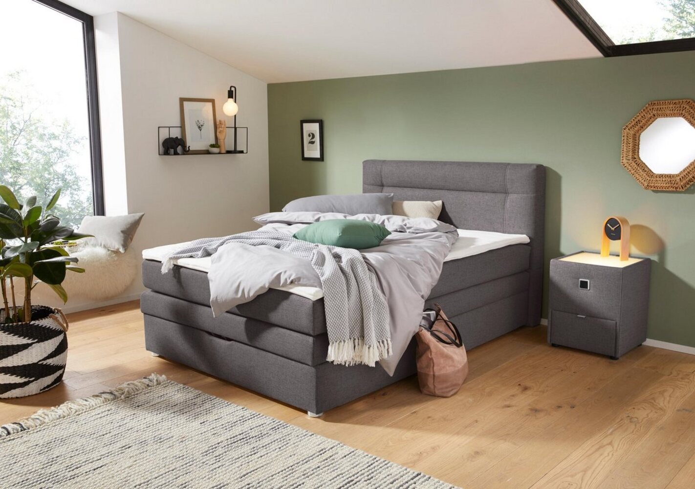 Jockenhöfer Gruppe Boxspringbett Carmen, mit Bettkasten und Topper, erhältlich in 120 & 140cm Breite Bild 1