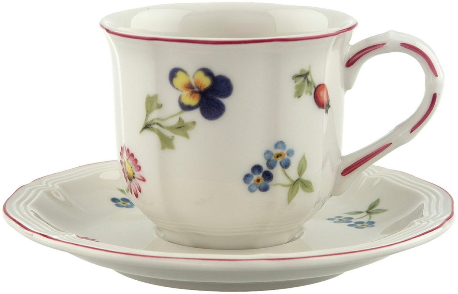 Villeroy & Boch Petite Fleur Mokka-/Espressotasse mit Untertasse Bild 1