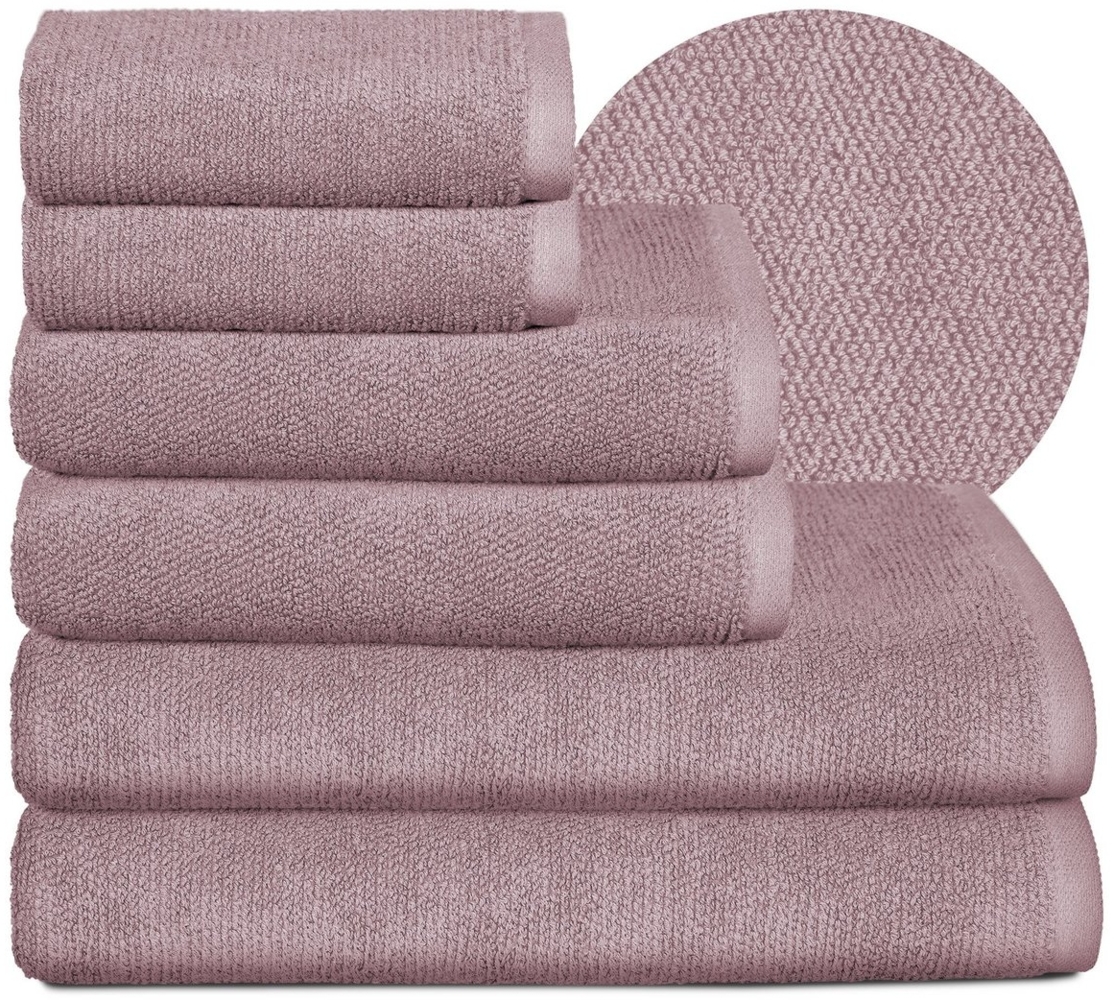 Beautex Handtuch Set Handtuch Set, Made in Europe, Frottier, (Multischlaufen-Optik, Frottier Premium Set aus 100% Baumwolle 550g/m) Bild 1