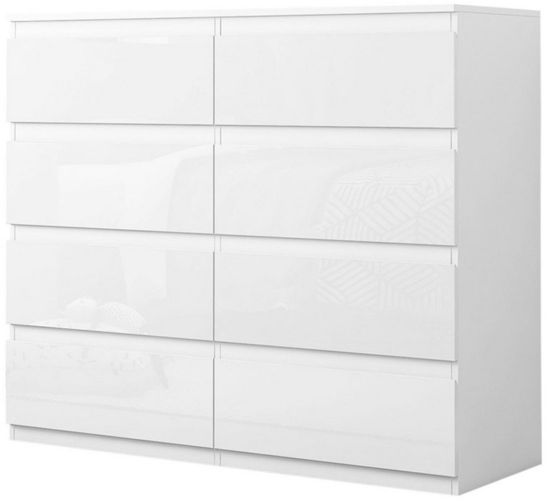 HTI-Living Kommode Kommode Kenji 8 Schubladen Hochglanz Weiß (Stück, 1 St, 1 Kommode), Sideboard Bild 1