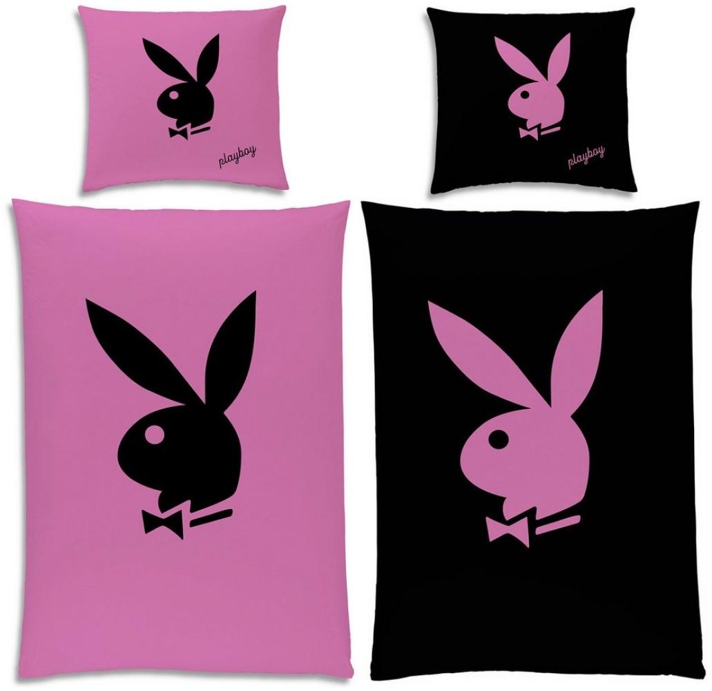 BERONAGE Wendebettwäsche Playboy Bunny Bettwäsche Linon / Renforcé, 100% Baumwolle, 2 teilig, 135x200 + 80x80 cm Bild 1