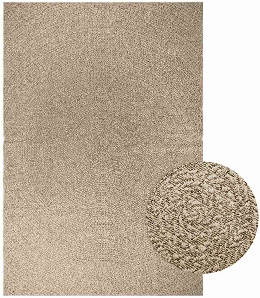 Teppich ZIZUR Beige 200x290 cm Jute-Optik Indoor und Outdoor 4010411 Bild 1