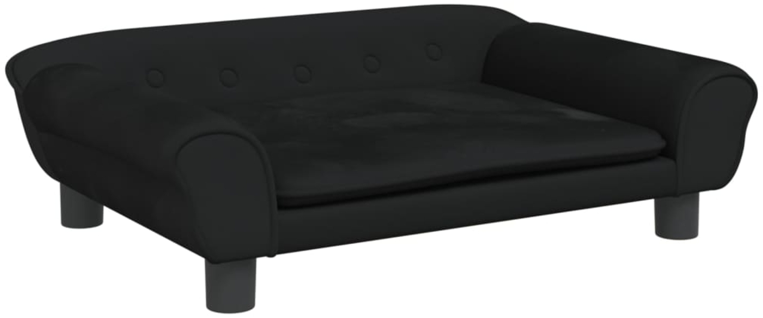 vidaXL Kindersofa 70 x 45 x 26 cm Samt, Schwarz Bild 1
