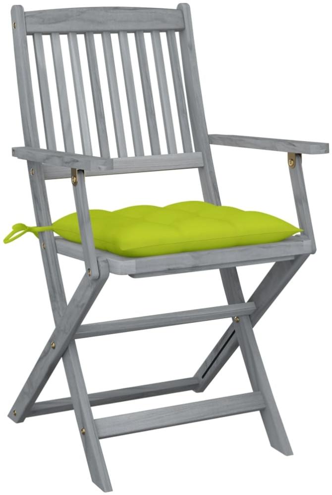 vidaXL Klappbare Gartenstühle 2 Stk. mit Kissen Massivholz Akazie 3064508 Bild 1