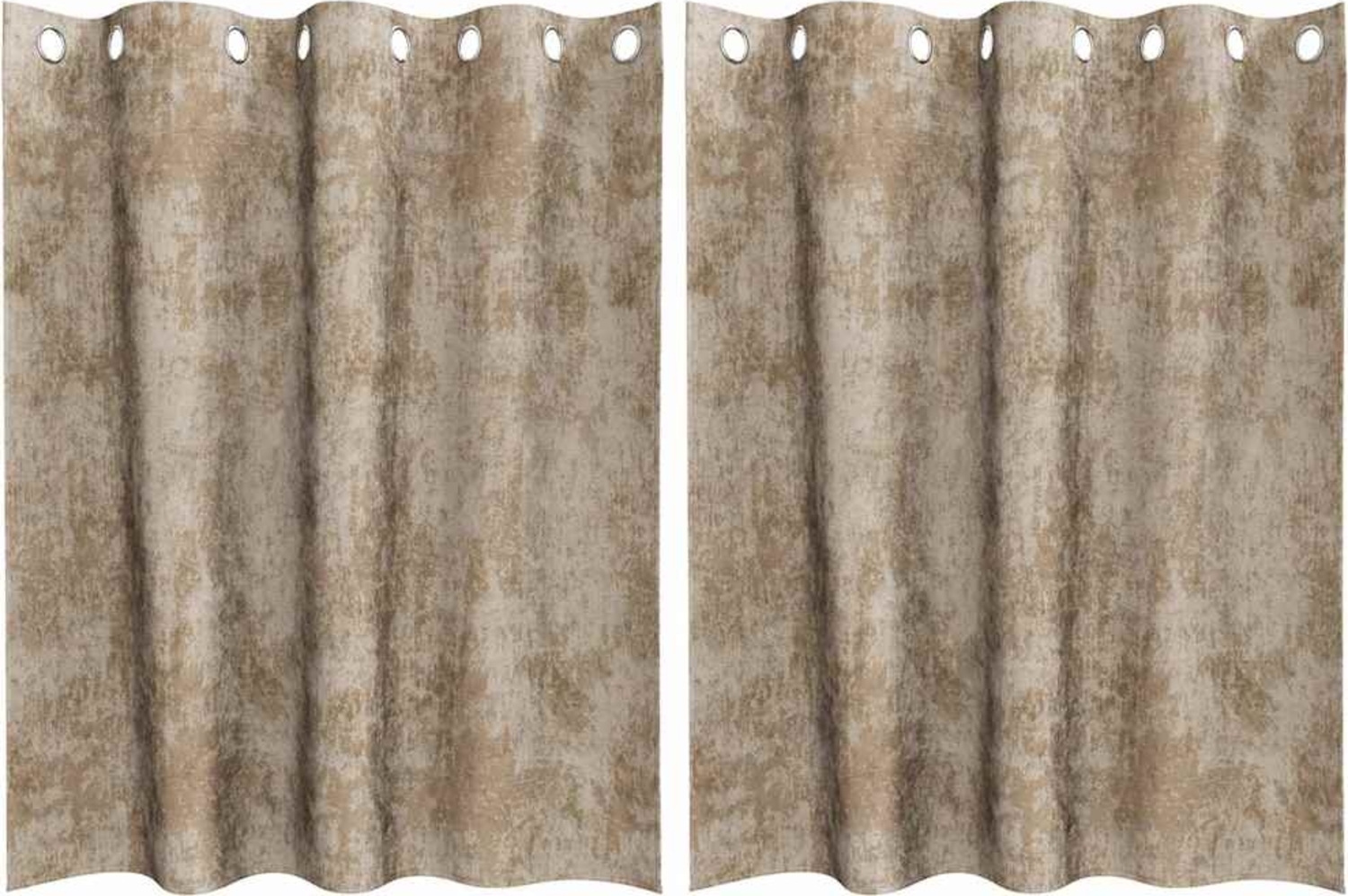 vidaXL Samtvorhänge mit Vorhängen 2 pcs Champagner 140 x 140 cm Samt 4107673 Bild 1