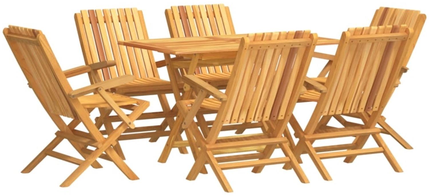 vidaXL 7-tlg. Garten-Essgruppe Massivholz Teak 3155006 Bild 1