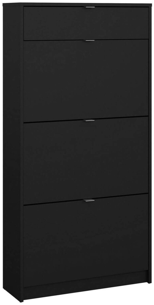 Dmora Schuhschrank Mandukhai, Schuhregal, Mehrzweck-Eingangsgarderobe, Möbel für Schuhe, 70x24 h140 cm, Schwarz Bild 1