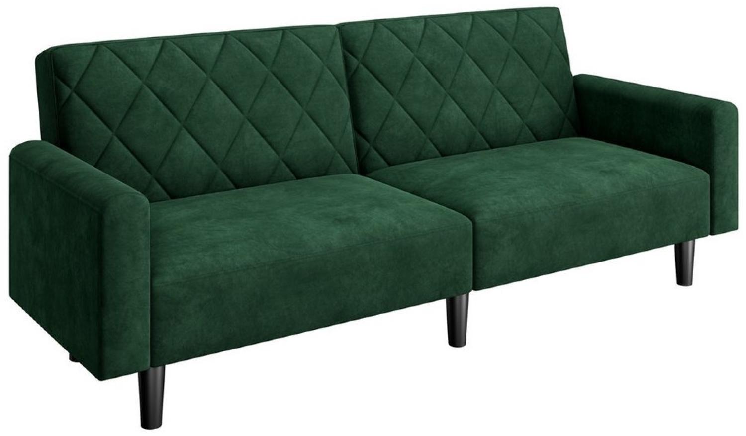 Yaheetech Schlafsofa 2 Sitzer Sofa mit Schlaffunktion, 140,5 × 94 cm Liegefläche Bild 1