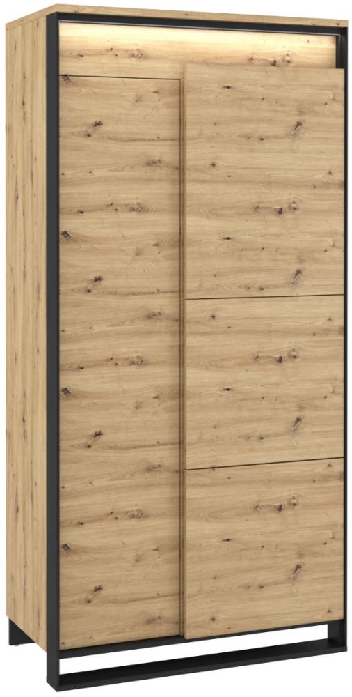 Kleiderschrank Quant Stauraumschrank 95cm MDF grifflos Bild 1