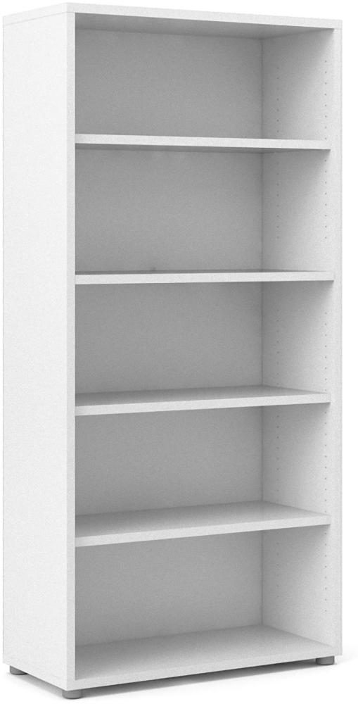 Regal Prisme Büro Ablageregal Aktenschrank Bücherregal Holzregal Standregal weiß Bild 1