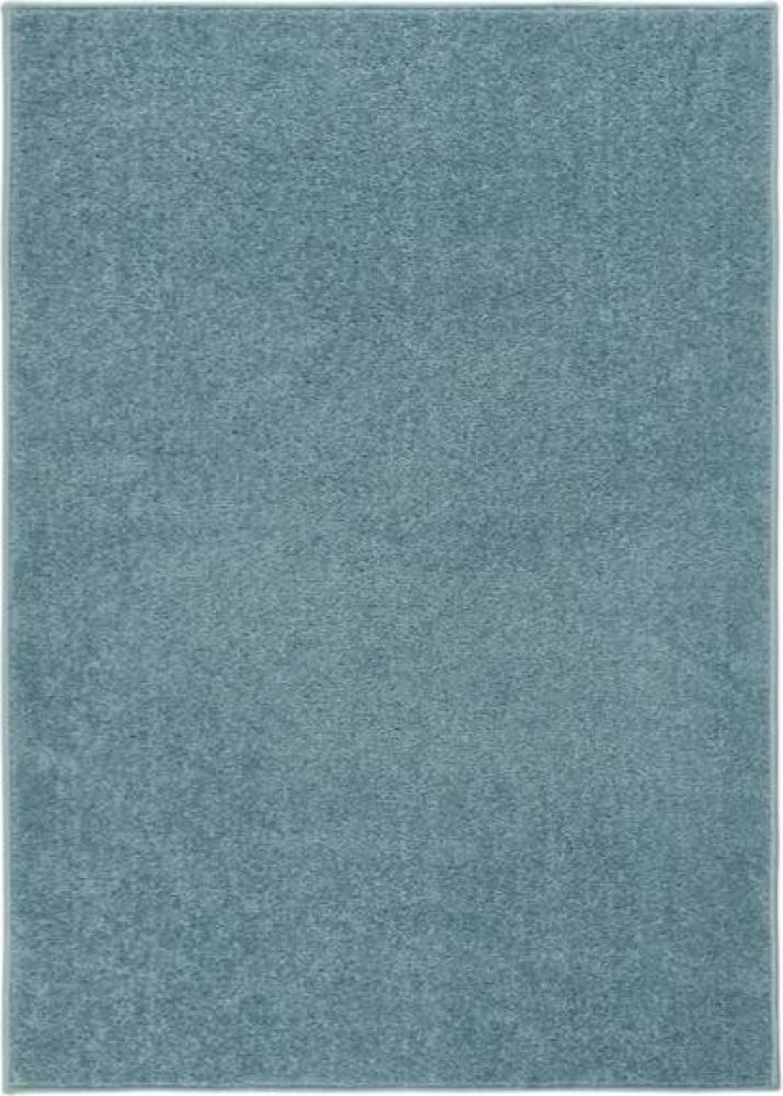 vidaXL Teppich Kurzflor 140x200 cm Blau 340348 Bild 1