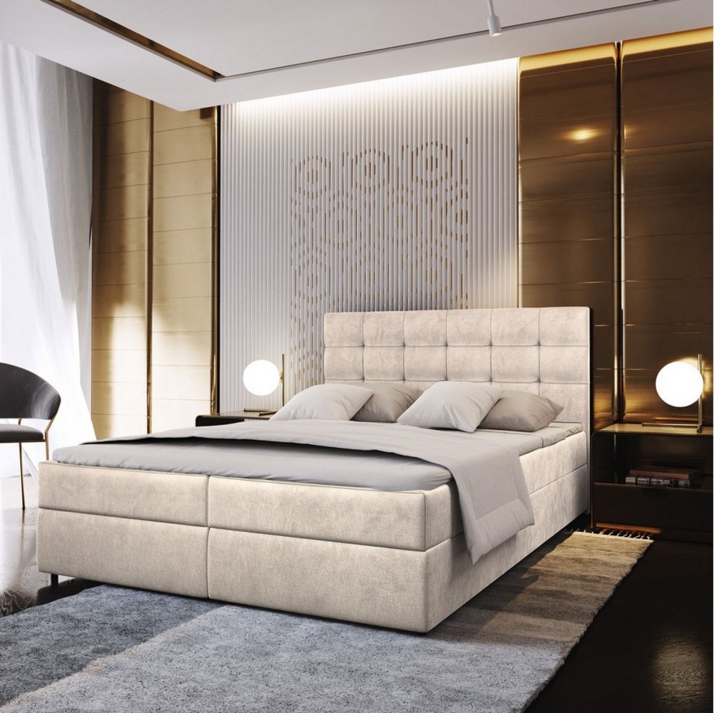 Masseno Boxbett GLOS 160x200 cm mit Bonell Matratze und Topper Bild 1