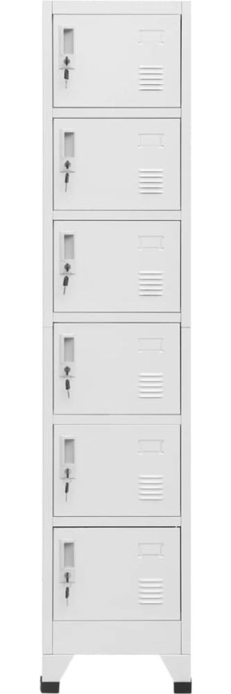 vidaXL Schließfachschrank Hellgrau 38 x 40 x 180 cm Stahl [339793] Bild 1