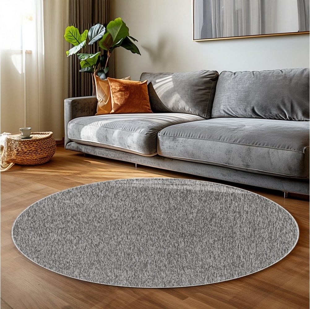 Carpettex Schlingenteppich Unicolor - Einfarbig, Rund, Höhe: 7 mm, Runder Schlingen Teppich Wohnzimmer Einfarbig Meliert Optik Bild 1