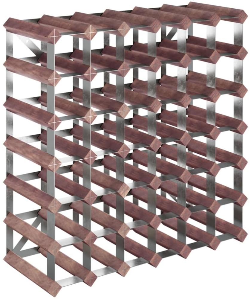 vidaXL Weinregal für 42 Flaschen Braun Massivholz Kiefer 340893 Bild 1