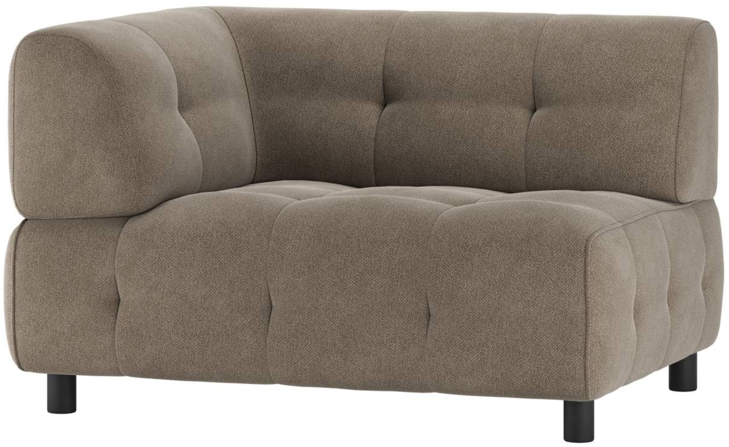 Modulsofa Louis aus gewebten Stoff Links, Taupe Bild 1