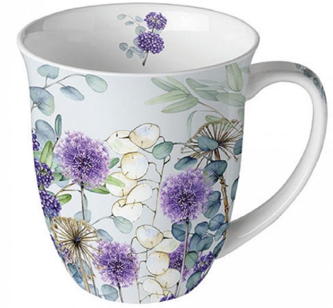 Ambiente Luxury Paper Products Becher Pfingstrosen, Rosen- Mug Blumen Tee/Kaffee Tasse, Porzellan, Sommmer/Frühling Motive - Ideal Als Geschenk Bild 1