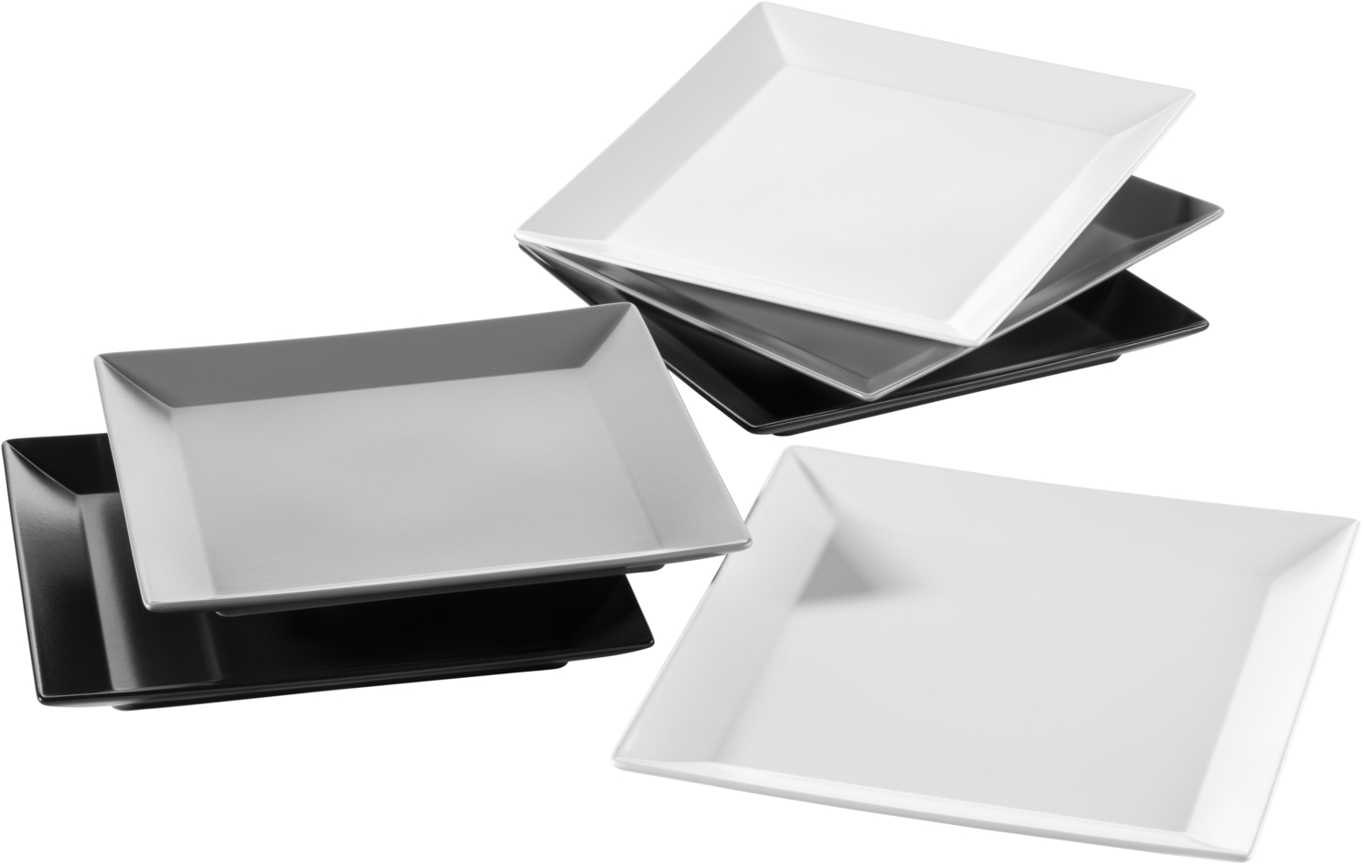 Mäser 931458 Manhattan City Teller-Set, schwarz/grau/weiß, 6-teilig (1 Set) Bild 1